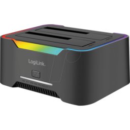 LOGILINK QP0036 - Estación de acoplamiento USB-C 3,2 Gen 1, 2 puertos, HDD/SSD