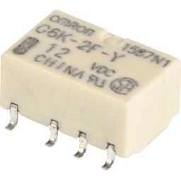 OMRON G6K-2F-Y 12V - Relé subminiatura, SMD, 2x UM, 125VCA/60V 1a