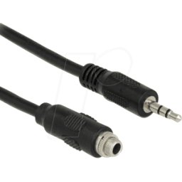 DELOCK 85116 - Cable de audio, conector jack de 3,5 mm en acoplamiento, 1 m
