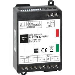DALCNET DLX1224-4CV-DALI - ATENUADOR LED, PWM, 12V-24V, 5 A CV, DALI, 4 salidas