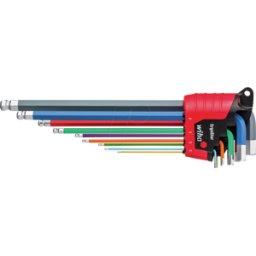 WIHA 43849 - Juego de llave de pin en soporte ErgoStar, 10 piezas
