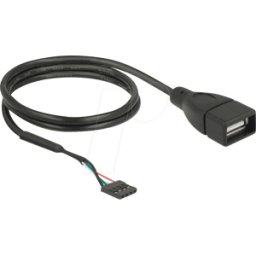 DELOCK 85671 - Cable USB 2.0, 4 pines hembra para montaje en poste > USB tipo a