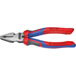 KNIPEX KN 02 02 180 - Alicates universales de fuerza, 180 mm, cabeza pulida