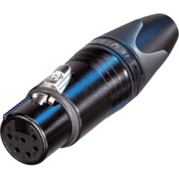 NEUTRIK NC6FXX-G - Conector hembra aéreo XLR de 6 polos, negro