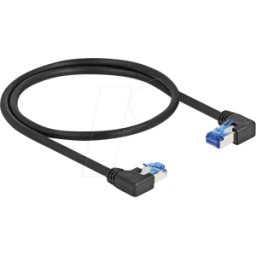 DELOCK 80420 - Cable de red RJ45 Cat.6A S/FTP derecha/izquierda angulado 0,5 m
