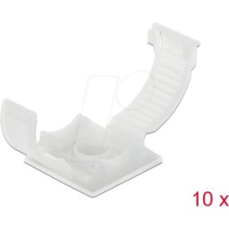 DELOCK 60178 - Portacables con clip de bloqueo atornillable 10 piezas