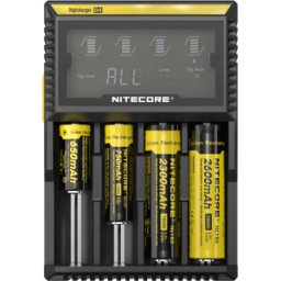 NITECORE NC DC D4 - Cargador de sobremesa, controlado por procesador, NiCd, NiMh, Li