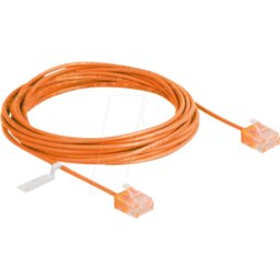 DELOCK 80858 - Cable de red RJ45 Cat.6 UTP Ultra Slim 5 m naranja con enchufes