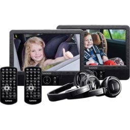 LENCO DVP-939 - Reproductor de DVD, con 2 pantallas, USB/SD/MMC, altavoces