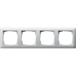 GIRA55 RA4 RWG - Montura blanco puro brillante, cuádruple