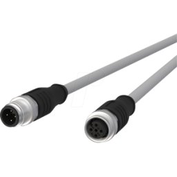 METZ CONNECT MC 142MLA12010 - Cable de sensor, M12, 4 polos, ac > KU, 1 m