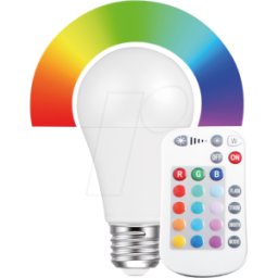 BLULAXA 48633 - Lámpara LED, E27, 9 W, RGBW, con mando a distancia