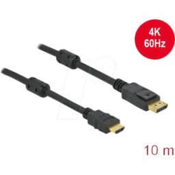 DELOCK 85960 - Activa DP 1,2 a HDMI cable 4K 60 Hz 10 m..