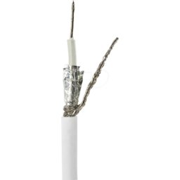 NEDIS N CSBG4025WT250 - Cable de antena en rollo, RG58C/U, 25.0m, blanco