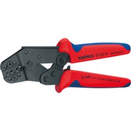 KNIPEX KN 97 52 14 - Herramienta de crimpado, diseño corto, 195 mm, conectores
