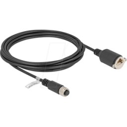DELOCK 80438 - Cable M12 Codificado A de 8 pines hembra a RJ45 hembra para inst