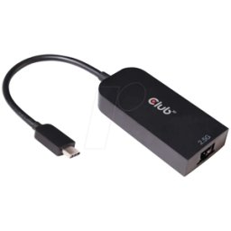 CLUB 3D C3D CAC-1520 - Tarjeta de red, USB Tipo C, 2,5 Gigabit Ethernet, 1x RJ45