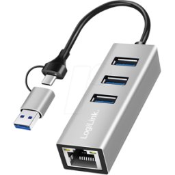 LOGILINK UA0440 - Estación de acoplamiento/replicador de puertos, USB 3,2 G