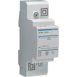 HAGER ST301 - Transformador de timbre 230V / 8V y 12V 4va 2PLE