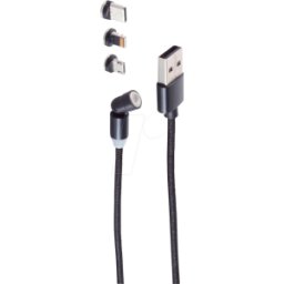 SHIVERPEAKS SHVP BS14-19001 - Cable de carga magnético 3 en 1 USB 540°, 1 m