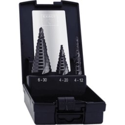 EXACT BOHRERSATZ S2 - Juego de brocas escalonadas, Tin, 4,0 - 30,0 mm, 3 piezas