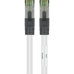 GOOBAY 55123 - Cable de interconexiones Cat. 8.1-cable bruto S/FTP, 0,5 m, blan