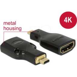 DELOCK 65664 - Adaptador, conector micro HDMI D a conector hembra A.
