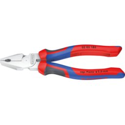 KNIPEX KN 02 05 180 - Alicates universales de fuerza, 180 mm, cromados