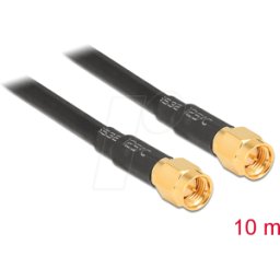 DELOCK 88893 - Cable de antena RF, conector SMA > conector SMA, 10 m