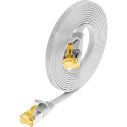 SLIM S6A 1 WS - Cat.6a Cable de conexión DELGADO, U/FTP, 1,0 m, blanco