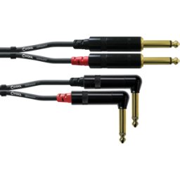 CFU 1,5 PR - CORDIAL 2x 6,3 mm mono jack, 2x mono ángulo jack, 1,50m