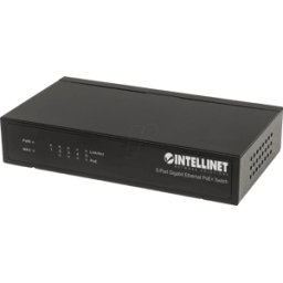 INTELLINET INT 561228 - Switch, 5 puertos, Gigabit Ethernet, PoE+