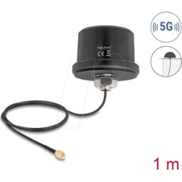 DELOCK 81469 - Antena 5G LTE GNSS WiFi 6 macho SMA, omnidireccional, montaje en