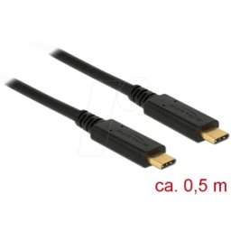 DELOCK 85529 - Delock cable USB 3.1 Gen 2 C male > C male 5A 0.5 m