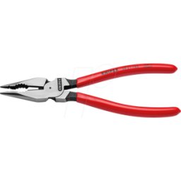 KNIPEX KN 08 21 185 - Alicate universal puntiagudo, 185 mm, cabeza pulida