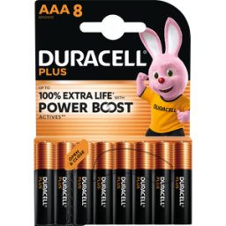 DURA PLUS 8XAAA - DURACELL Plus, batería alcalina, AAA (micro), paquete de