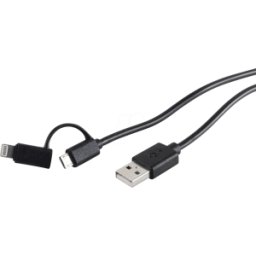 SHIVERPEAKS SHVP BS1414025 - Cable de sincronización de carga USB 2in1, Micro + Lightn