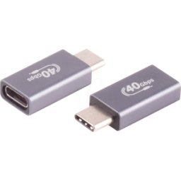 SHIVERPEAKS SHVP BS13-60004 - Adaptador USB 4.0 C macho > hembra, metal