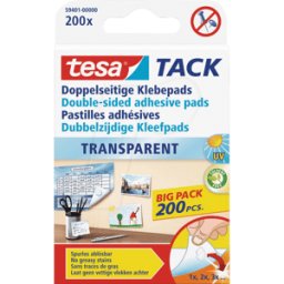 TESA 59401 - TESA® TACHUELAS adhesivas de doble cara, 200 piezas