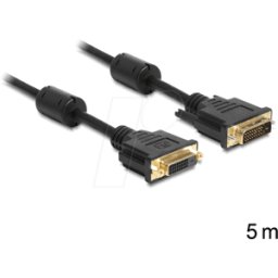 DELOCK 83188 - Extensión de DVI DVI 24+1 hombre a mujer, Dual Link, 5 m