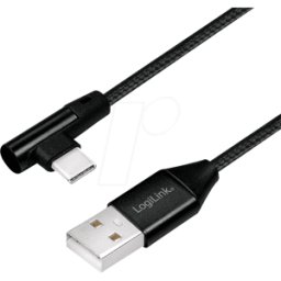 LOGILINK CU0137 - Cable de carga y sincronización, USB-a -> C, 0,3 m, de pe