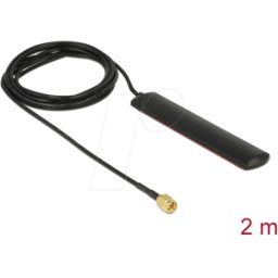 DELOCK 89491 - Antena GSM, UMTS, LTE, WLAN, conector SMA