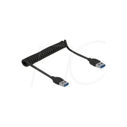 DELOCK 85348 - Cable USB 3.0 en espiral Tipo-A macho a Tipo-A macho