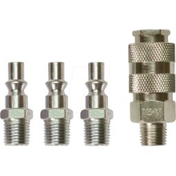 STANLEY TOOLS VEL W156565XSTN - Set de pezón de conexión de aire, 4 piezas