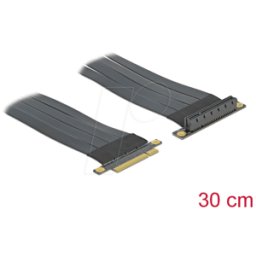 DELOCK 85766 - Tarjeta Riser PCI Express x8 a x8 con cable flexible de 30 cm