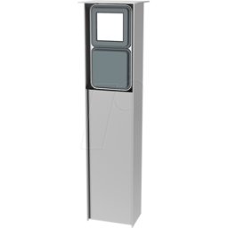 JEHOKA 40249025 - Columna de acero inoxidable B 4.2, 1 luminaria, 1 toma de corrie