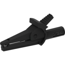 ELECTRO PJP PJP 5002-D4-SW - Clip de cocodrilo de seguridad, 4 mm, negro