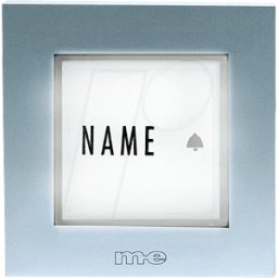 M-E ME KTB-1 S - Pulsador de timbre sobre revoque, 1 fila, plateado