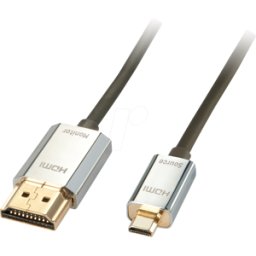 LINDY 41678 - Cable HDMI: Chromo Line, HDMI a/D, Slim, 4K60Hz, 3 m