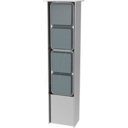 JEHOKA 40449435 - Columna de acero inoxidable B 4.4, 1 interruptor, 3 tomas de cor